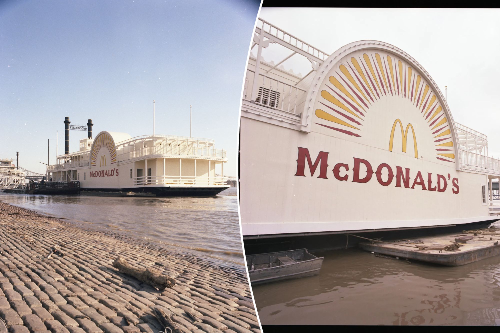 The historical photos of the world's first floating McDonald's have resurfaced - years after the target: "Good memories"