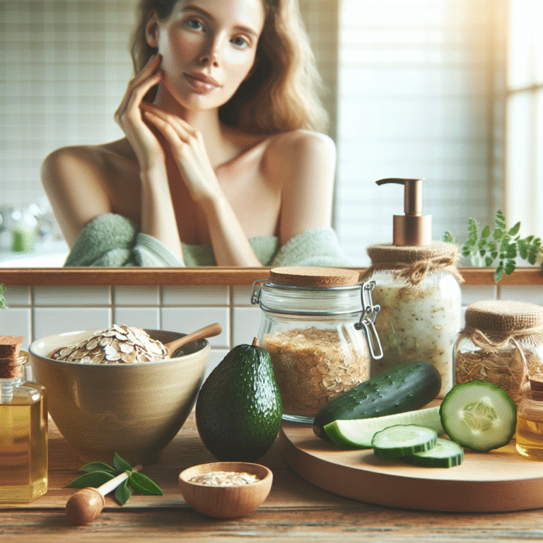 rotina de cuidados com a pele natural usando ingredientes caseiros